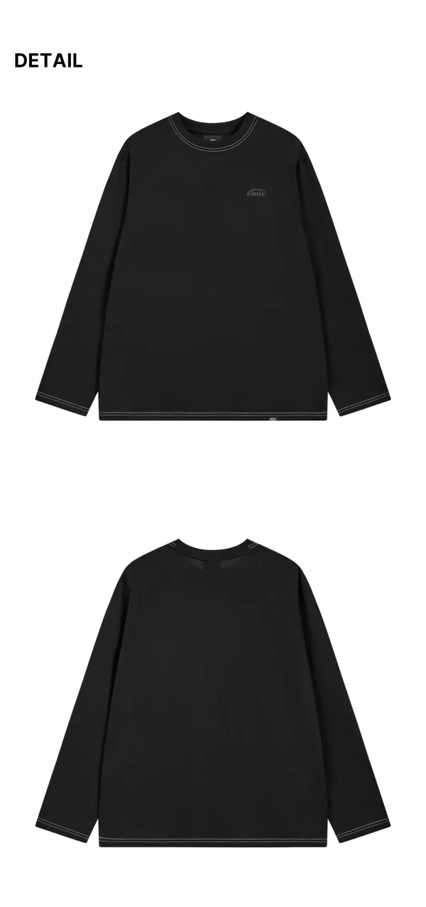 MONO LOGO PRINT LS T-SHIRT-BLACK