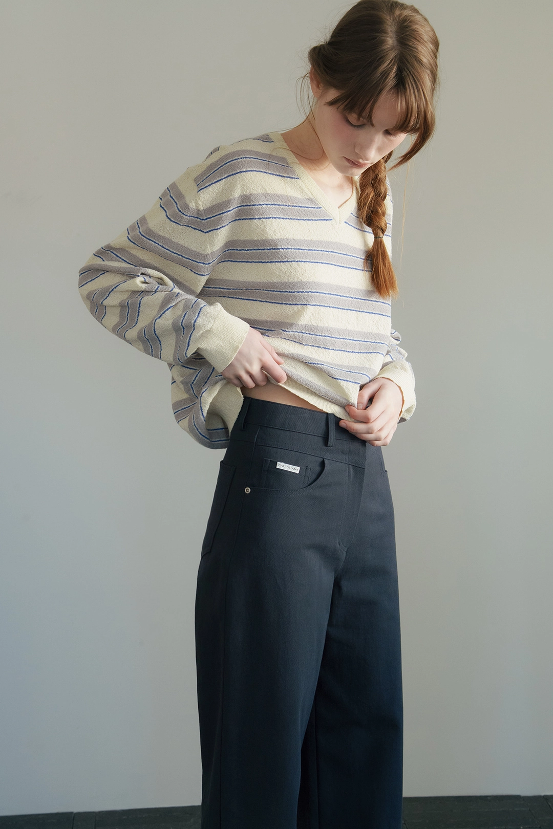 샤드라마 INTO SLIM WIDE PANTS [NAVY] 상품 이미지 2