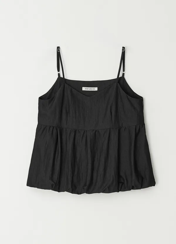 Draping bustier top_BLACK DENIM