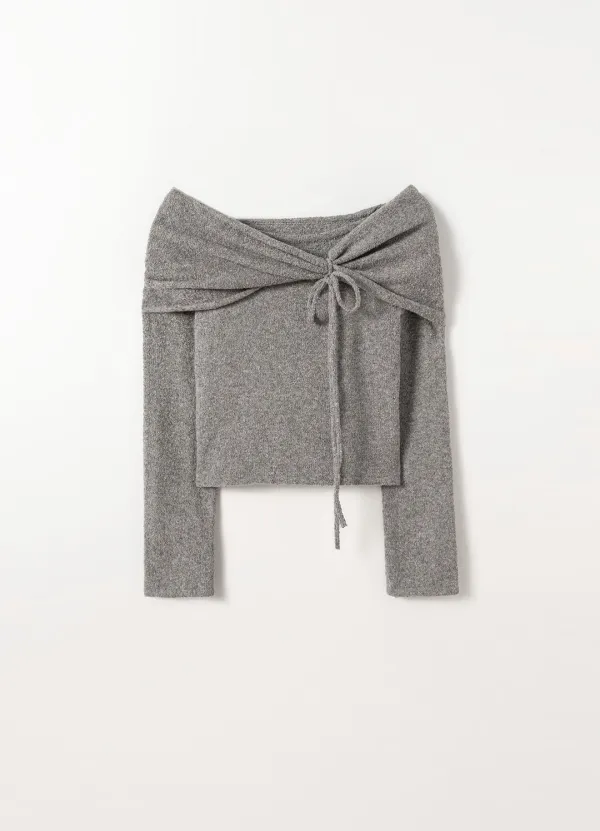 [2ND] Soft Boucle Ribbon Knit(Grey)