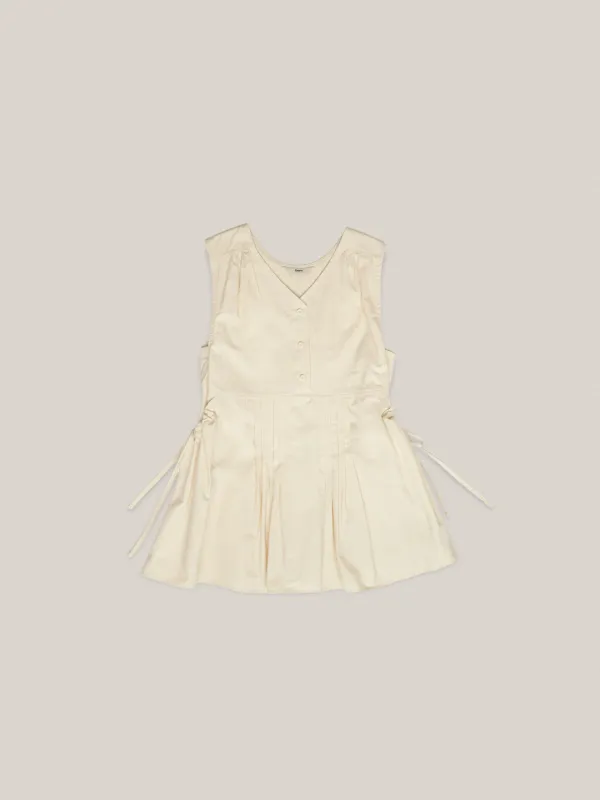 PINTUCK APRON BLOUSE [ ECRU ]