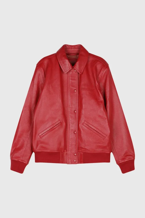 ZIP-UP LEATHER BLOUSON