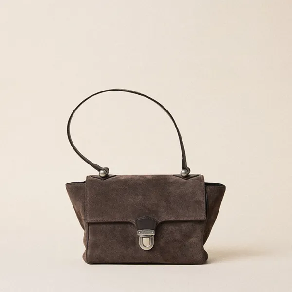BRIEF BAG MINI_ESPRESSO SUEDE