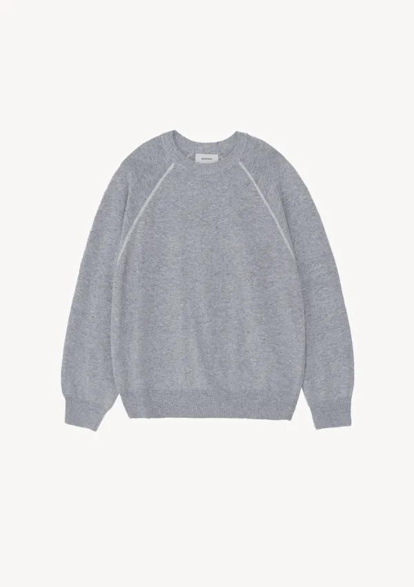 Summer Stitch Ted Raglan Knit in Light gray