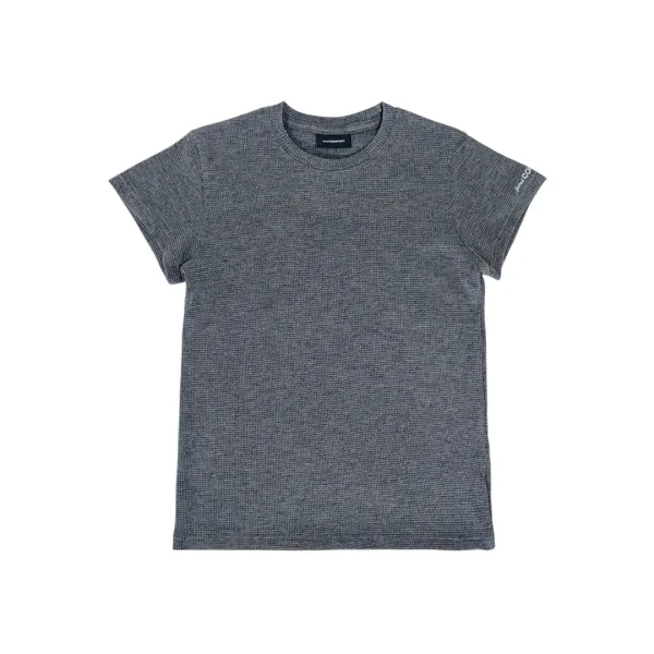 25-001 WAFFLE FITTED T-SHIRT (DARK GREY)