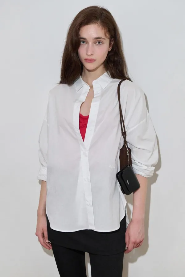[정은지 착용] Basic Over Fit Shirt (White)