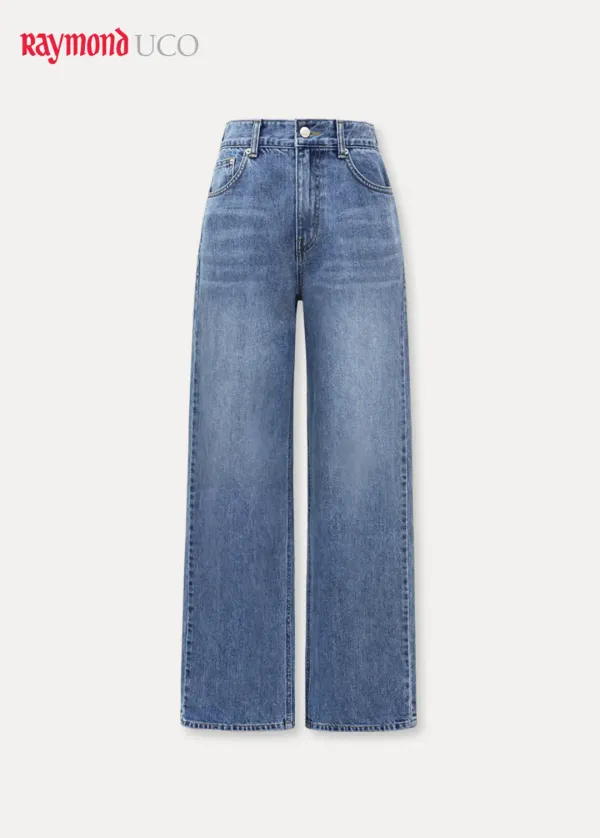 CHIXLABEL H 버킨 릴렉스 와이드 데님 - Classic Blue