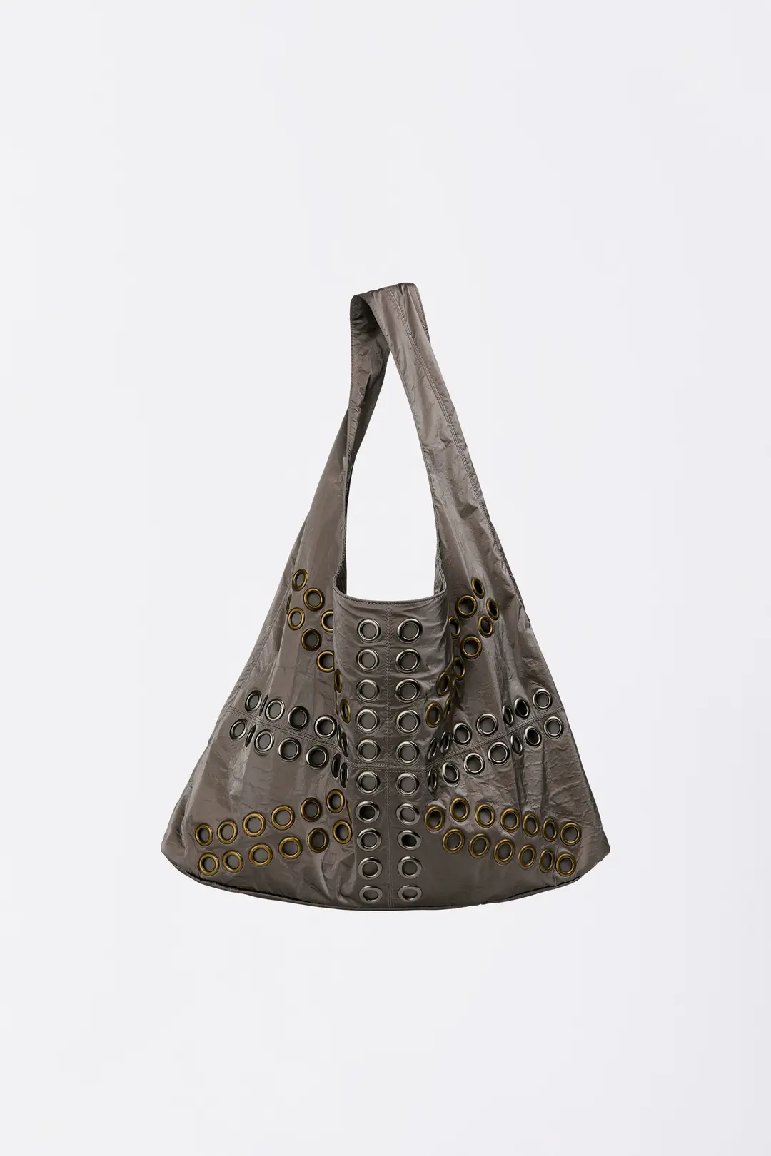 스컬프터 Stud Metallic Hobo Bag Gun Metal 상품 이미지 1