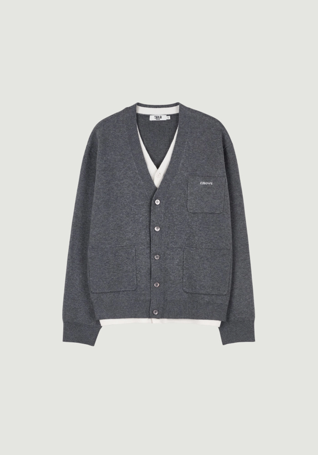 그로브 26FW ELI V-NECK DOUBLE CARDIGAN 상품 이미지 1