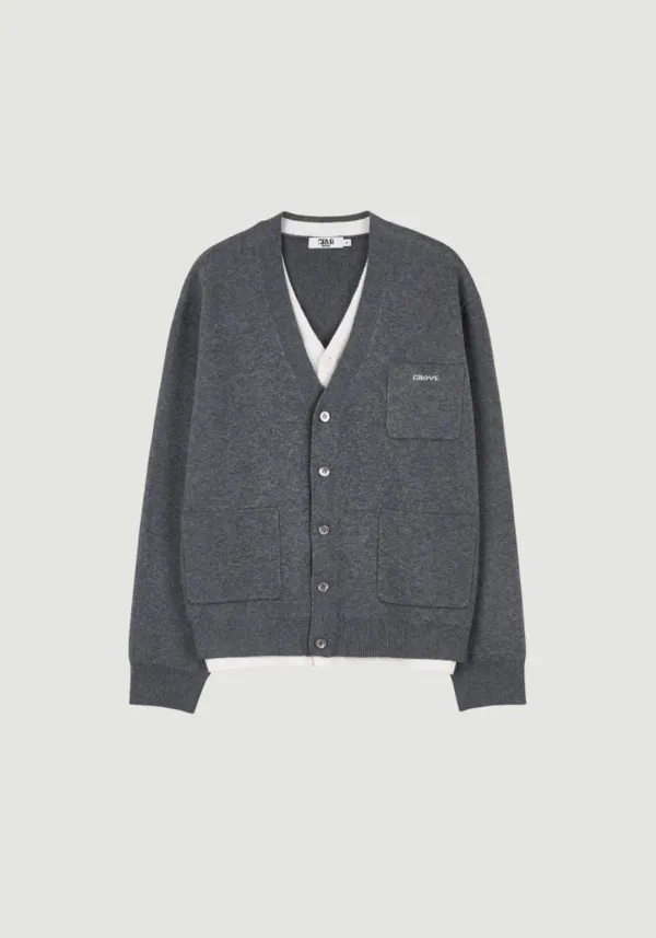 26FW ELI V-NECK DOUBLE CARDIGAN