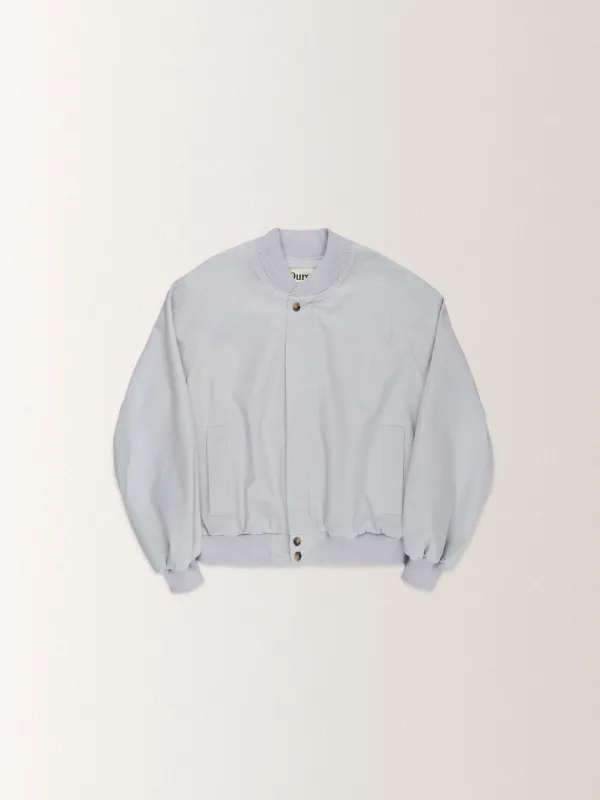 COTTON STITCH BLOUSON JUMPER [ PALE BLUE ]
