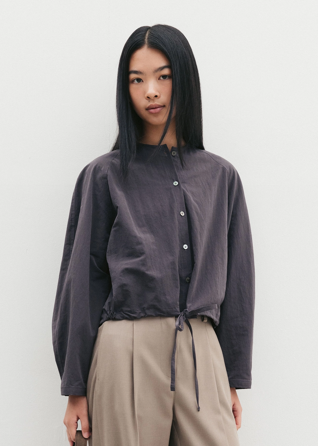 더라이 Raglan String Blouse(Charcoal) 상품 이미지 2