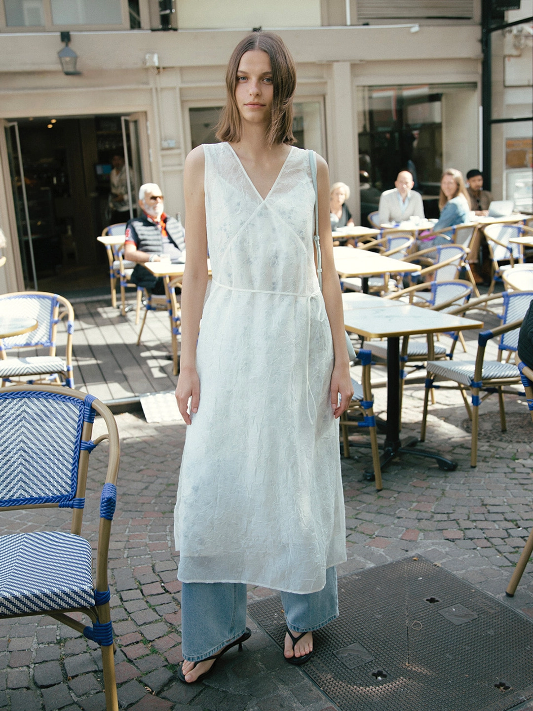 루에브르 [SET] Printed Slip Dress + Sheer Sleeveless Dress SW5MO276_2color 상품 이미지 2
