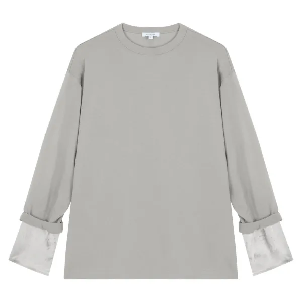 En Haut Layered T-shirt (앙오 레이어드 티셔츠) Grey
