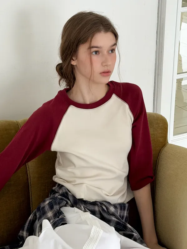 SOFT RAGLAN T-SHIRT - RED