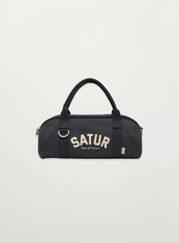 (W) Canvas Mini Duffle Bag - Navy