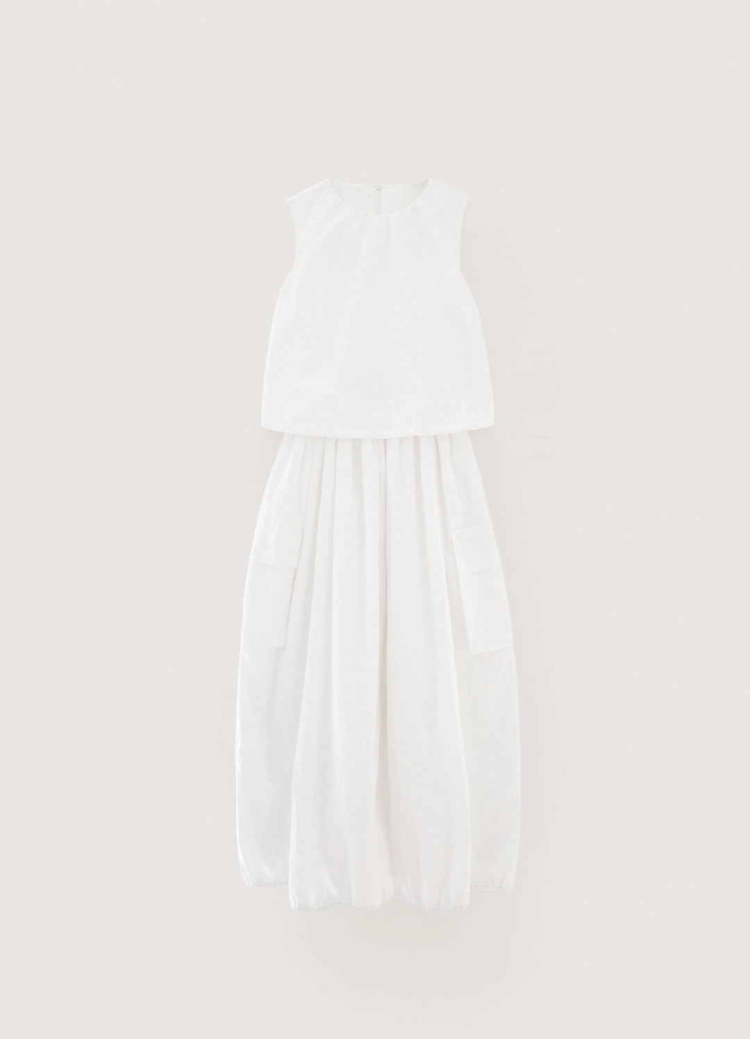 르바 Cargo Layered String Dress - White 상품 이미지 1