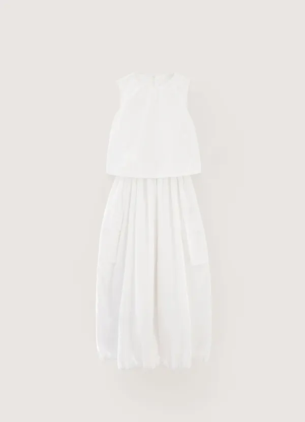 Cargo Layered String Dress - White