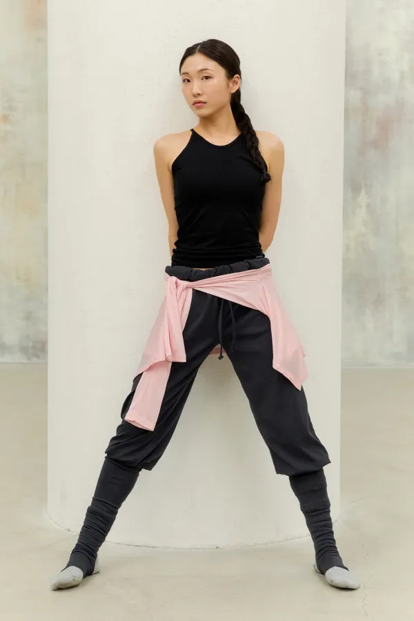 Knee Drape Pants- 2Colors