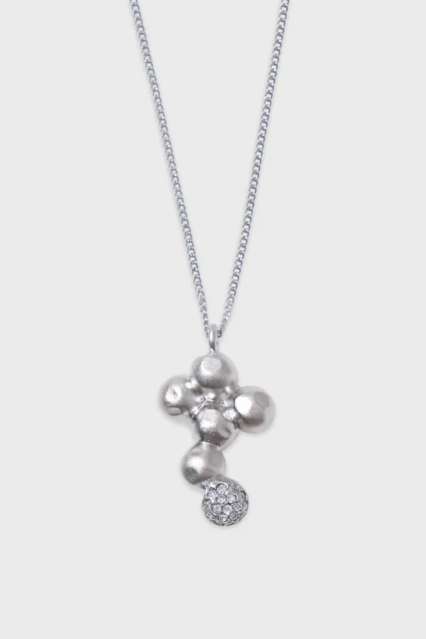 Crystal Grape Necklace (Silver)