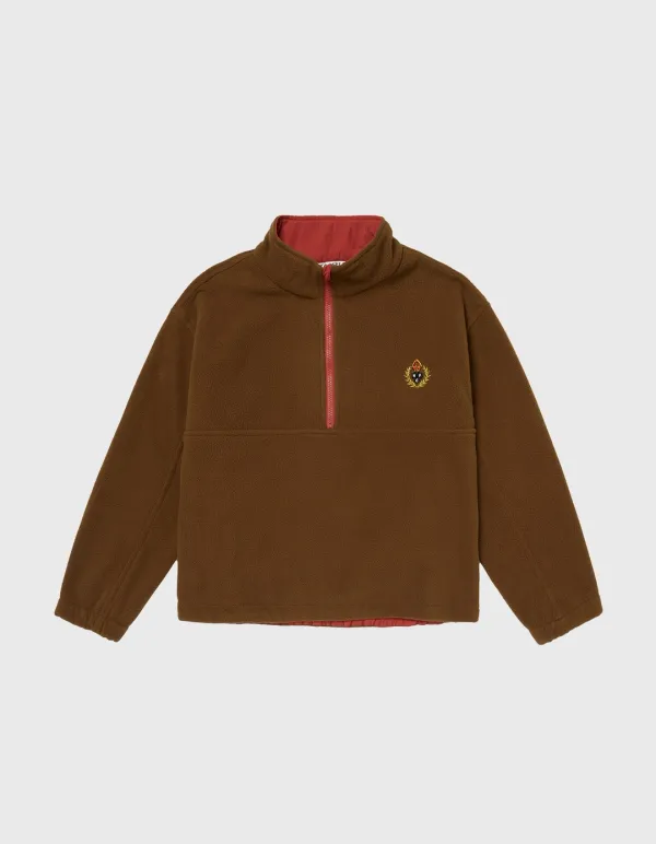 CHILDREN MICRO FLEECE HALF-ZIP / Brown