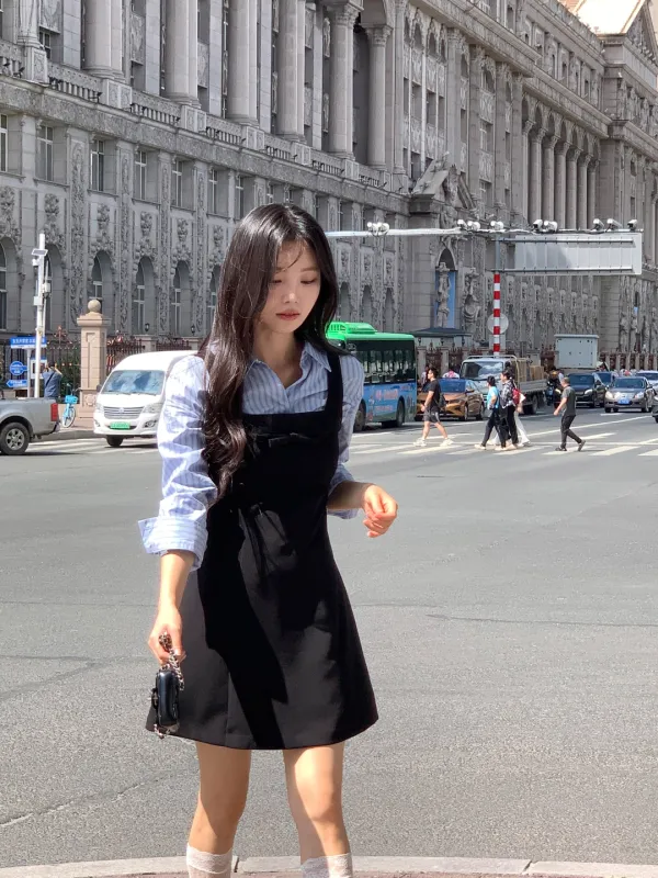 델리아 리본 원피스[BLACK]*오늘 출발