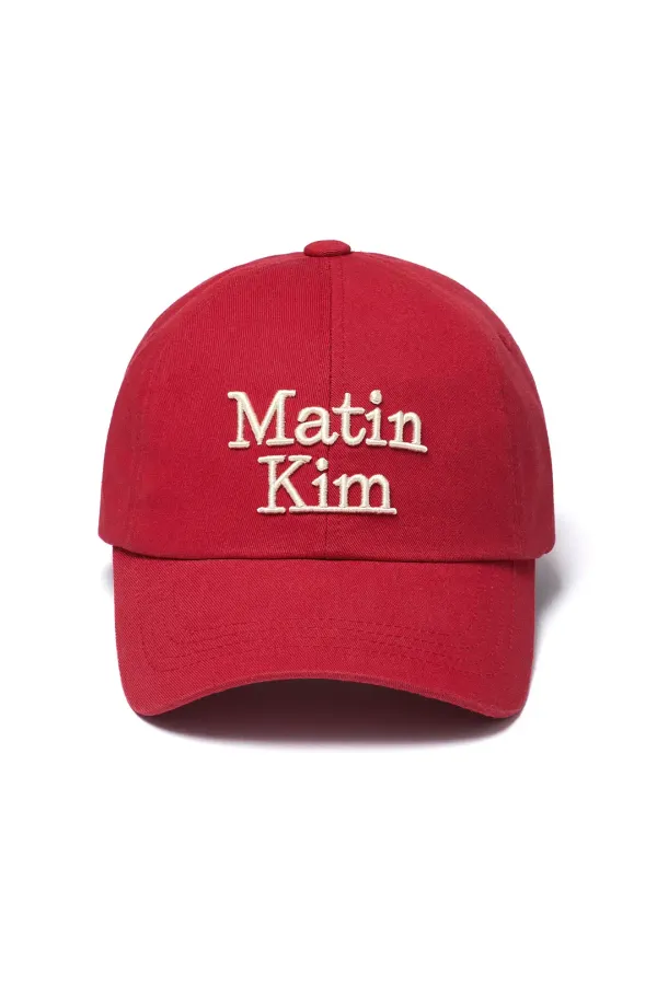 MATIN VOLUME LOGO BALL CAP IN RED