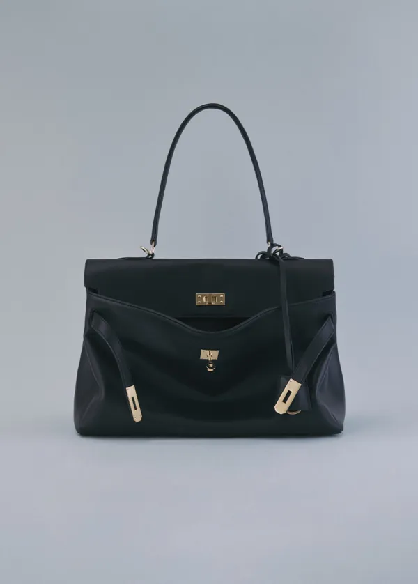 세르 숄더백 35 (Medium) - Black/Gold
