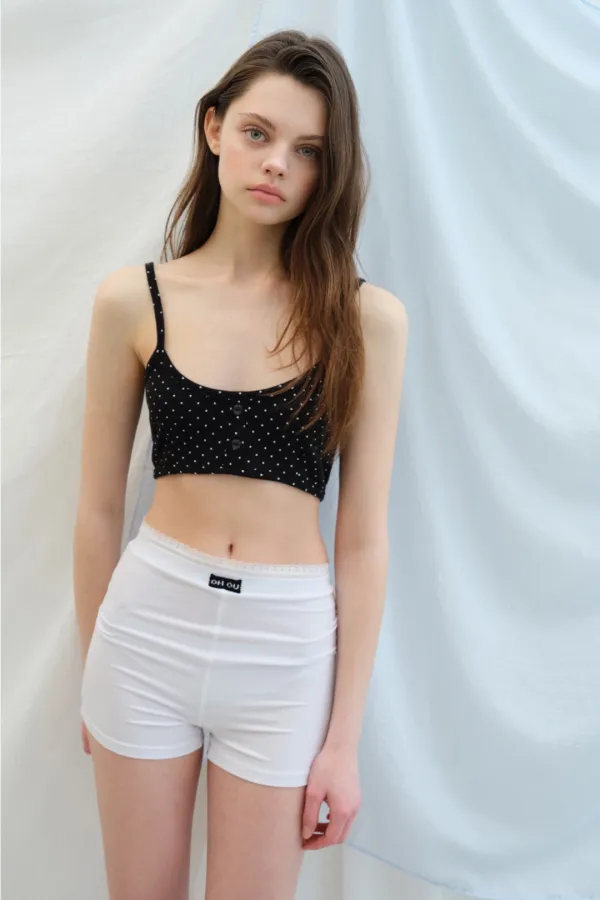 THEOHYOU LACE BOXER SHORTS (WHITE)