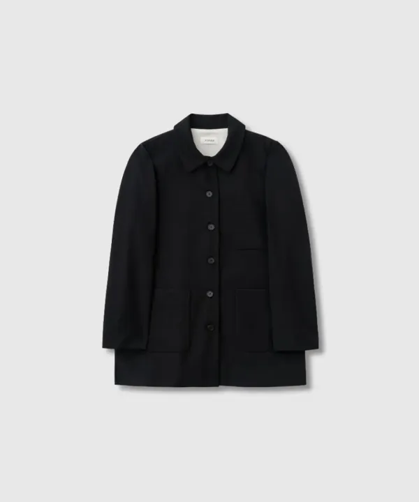 Popo long jacket (Black)