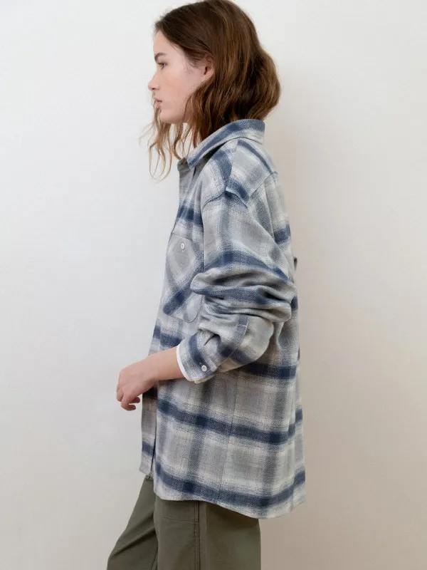 Peter ombre check shirt_light blue