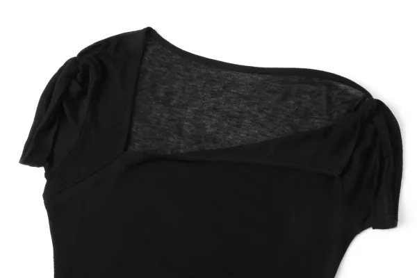 [2nd Reorder] Flip Sheer One Shoulder Top (black)