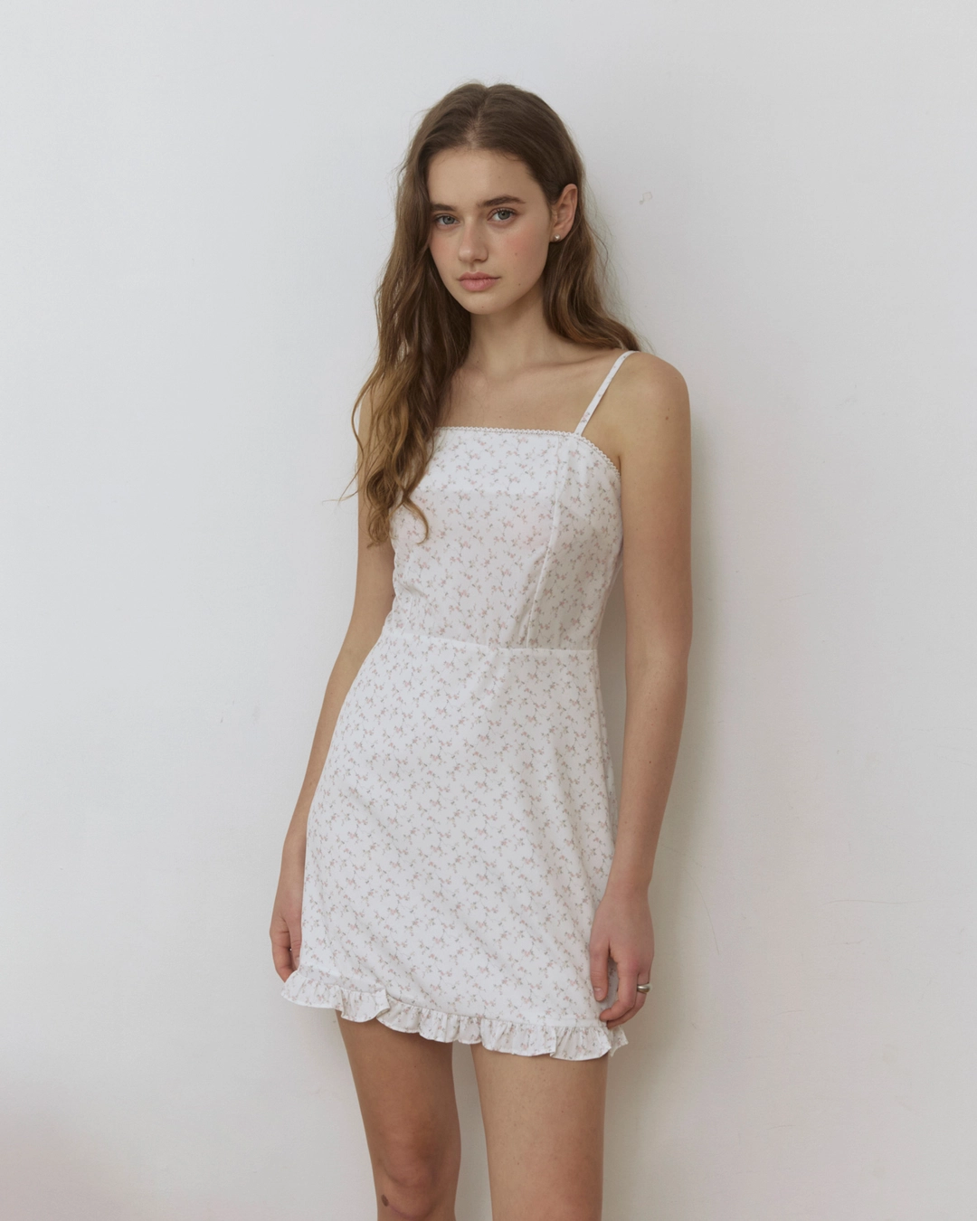 어다울 Lovey vintage pattern mini dress - ivory 상품 이미지 1