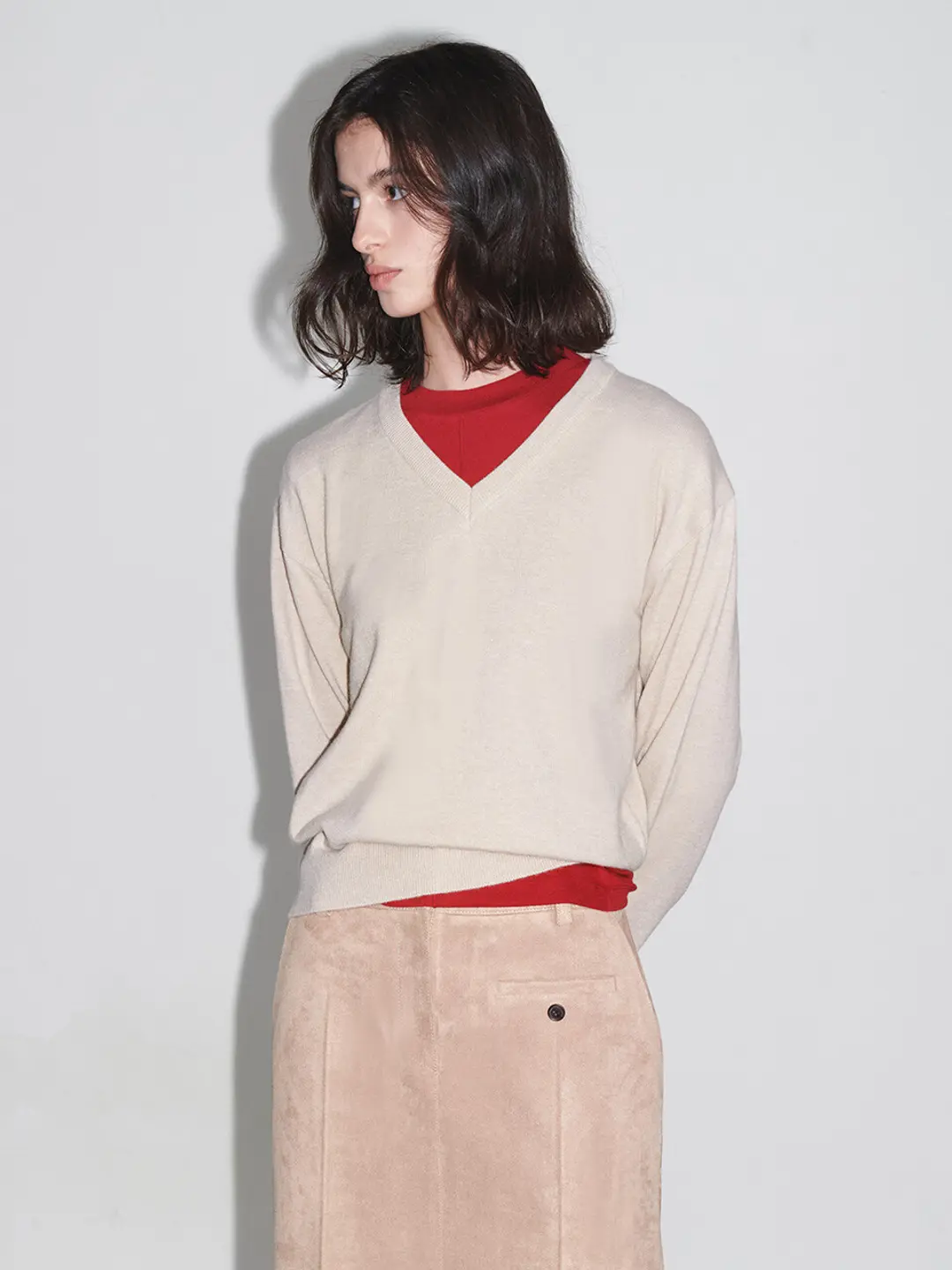 루에브르 Wool Blend V-Neck Knit Pullover SK4WP942_2color 상품 이미지 2