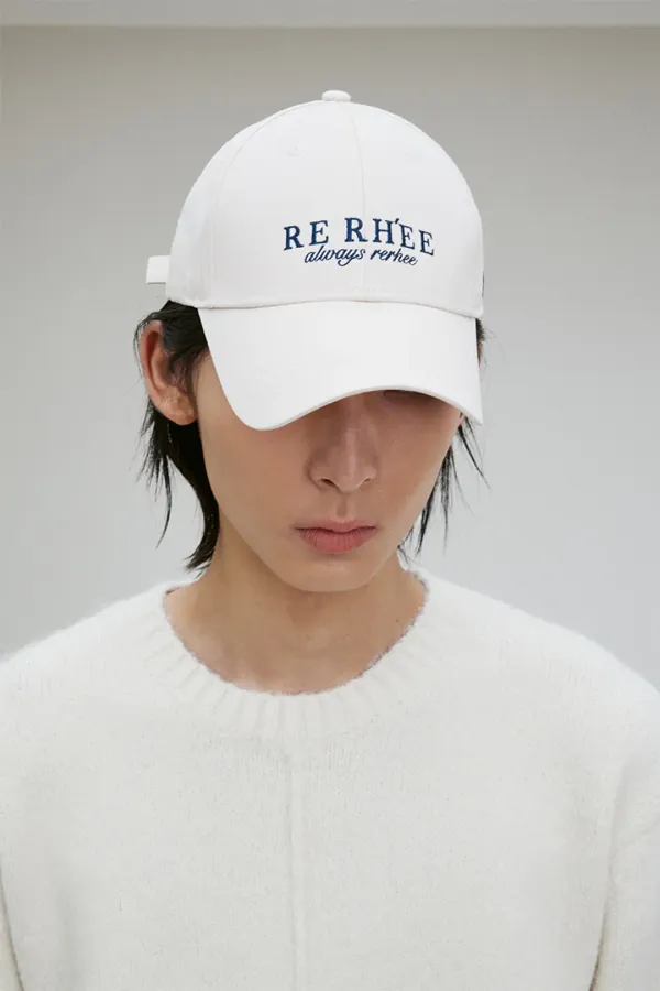 LOGO EMBROIDERED COTTON BALL CAP WHITE