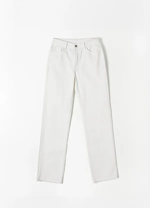 Low Straight Denim(Snow White)