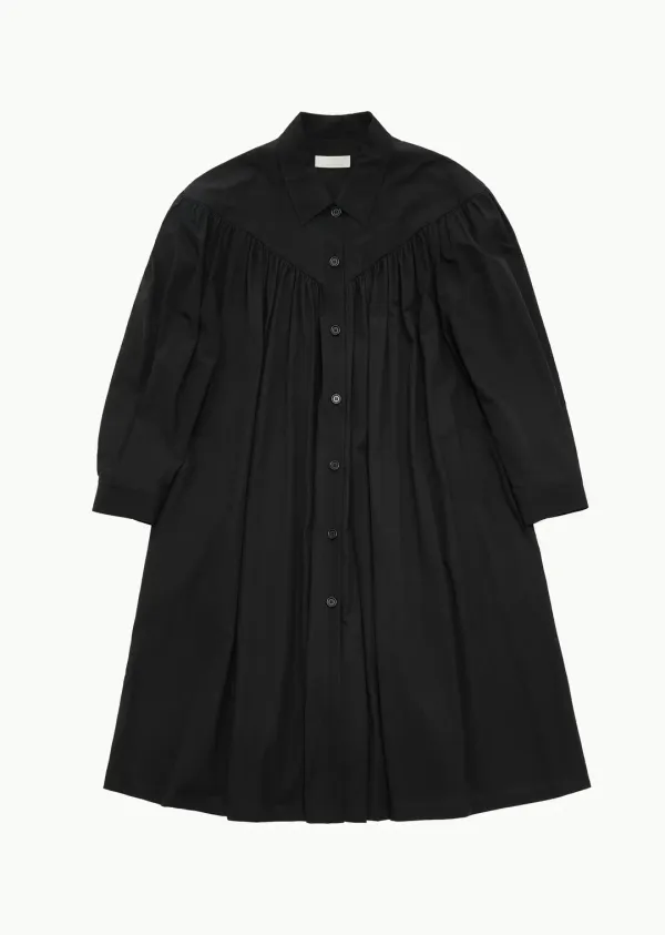 YOKE SHIRRING DRESS (2COLORS)