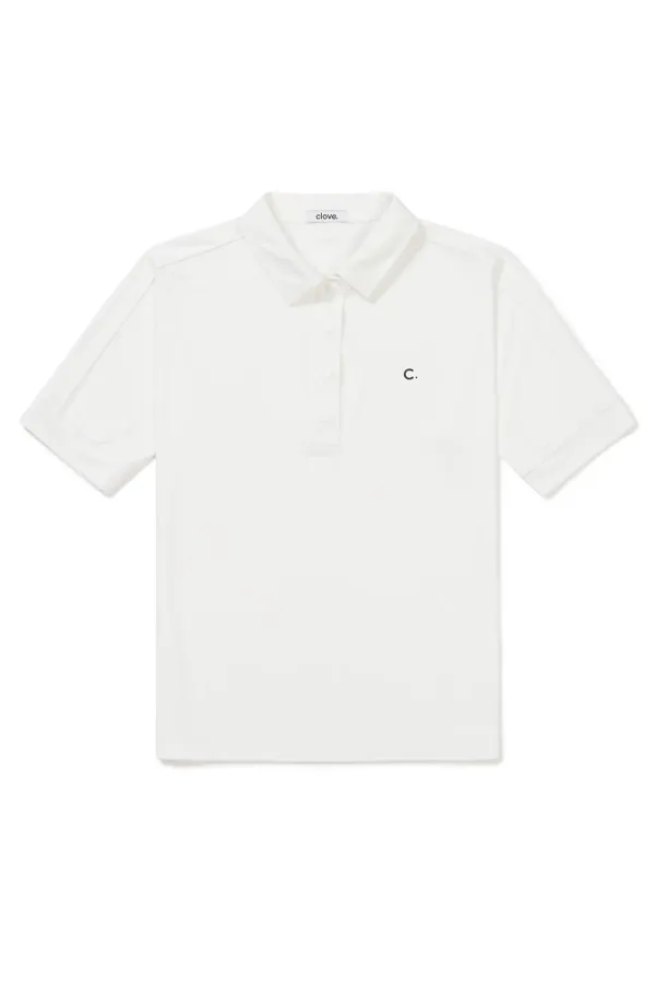 [24SS clove] Slim Polo Shirt (White)