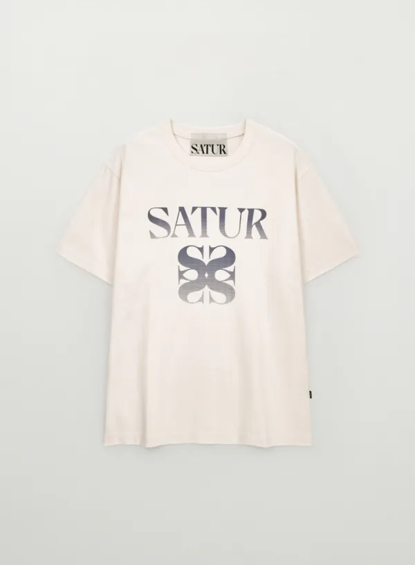 Gradient Big Logo T-Shirt - Cream