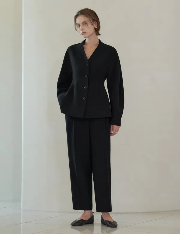 Elise Couture Tailored Fit Pants (Black)