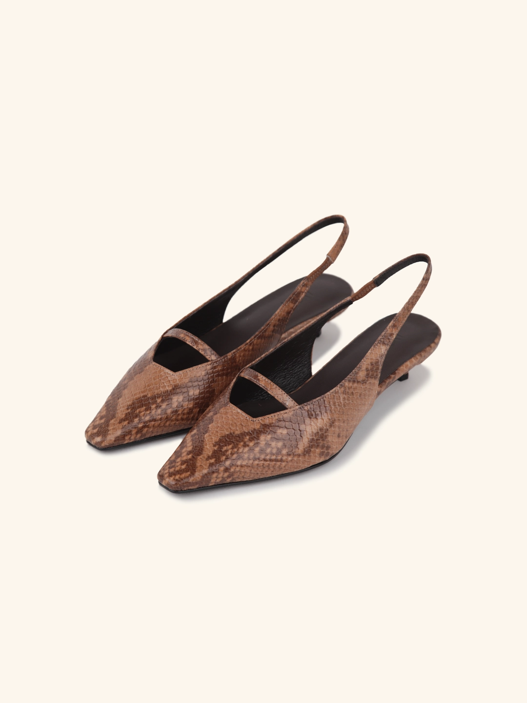 러브듀이 SILHOUETTE slingback / 딥베이지스네이크 상품 이미지 3
