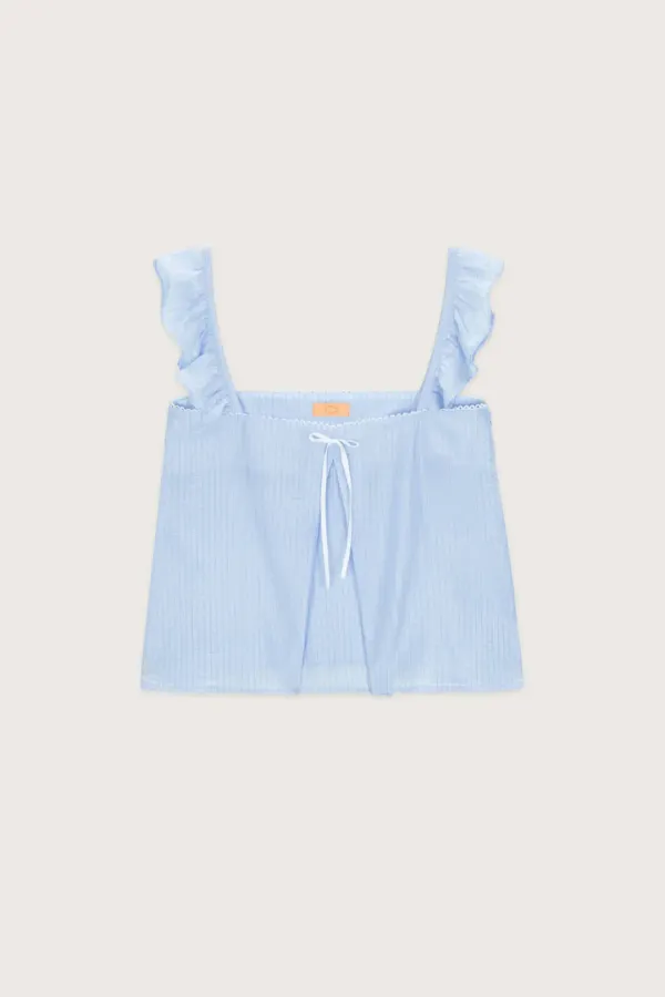 Lace Wings Blouse (Sky Blue)