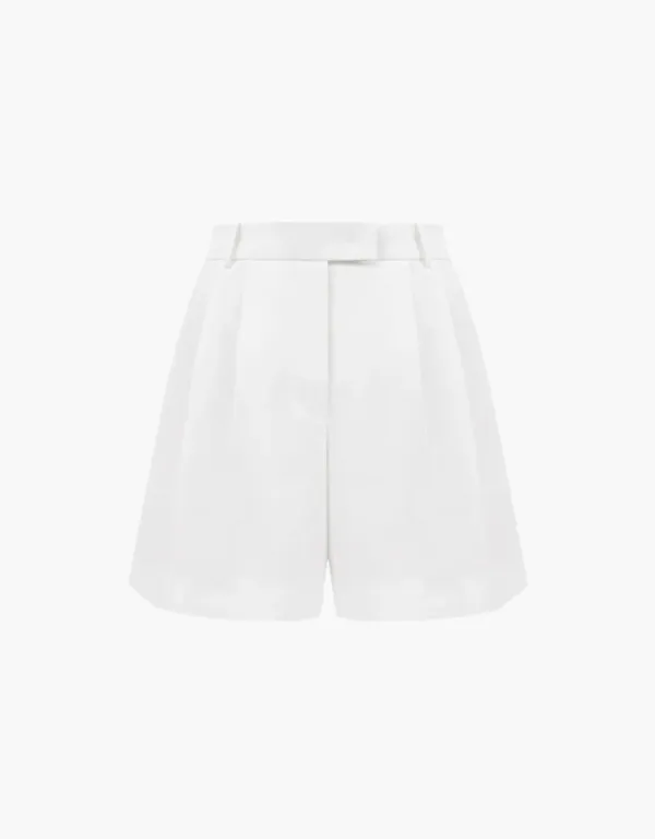 bermuda half pants - white