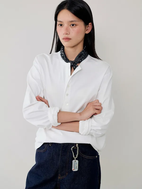 Clean henley shirt_off white