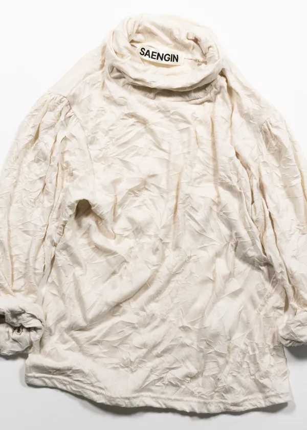 CRINKLED TWIST SLEEVE - BEIGE (4차 재입고)