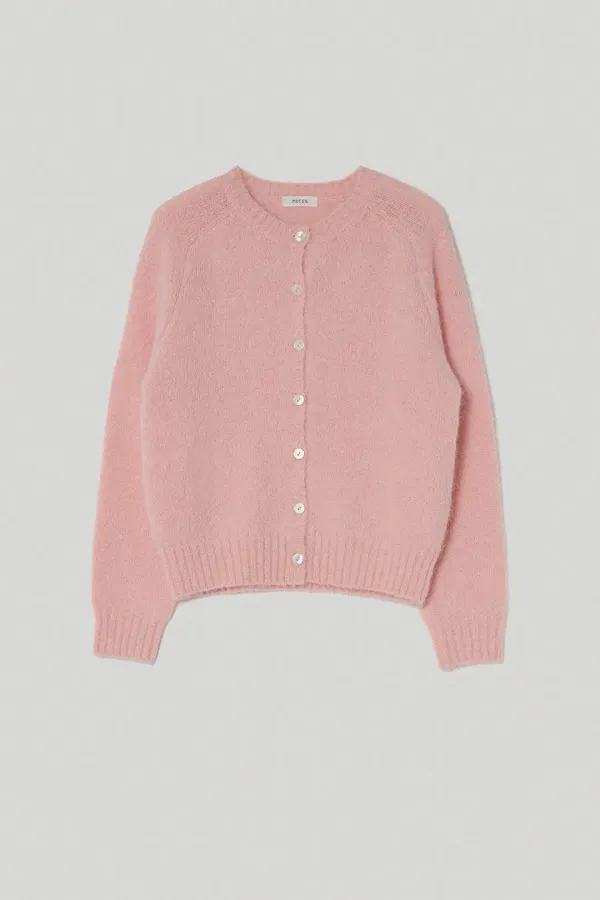 Alpaca cardigan (Pink)
