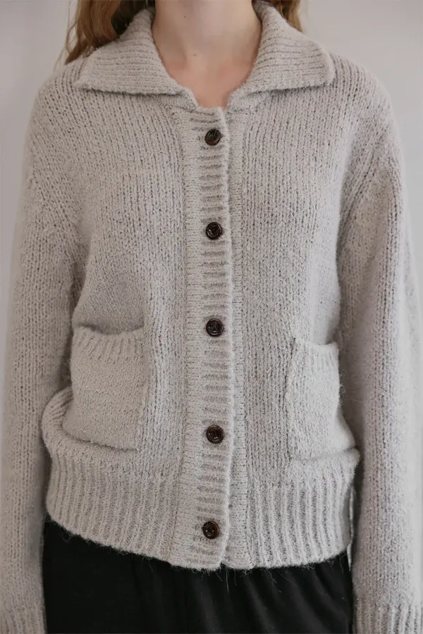 Eve collar cardigan (beige)