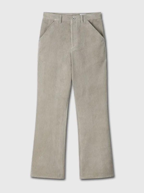 CORDUROY FLARED PANTS_ PALE BEIGE