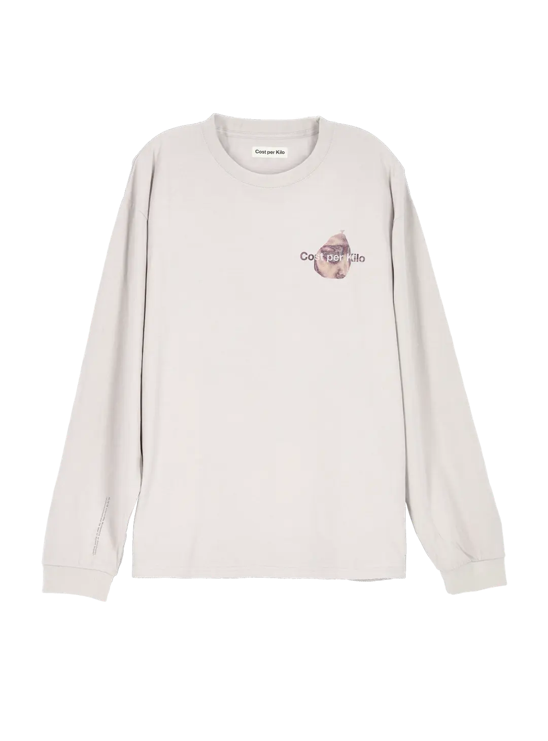 코스트퍼킬로 COSTPERKILO X PPURI COLLABORATION L/S T-SHIRT LIGHT GREY 상품 이미지 3