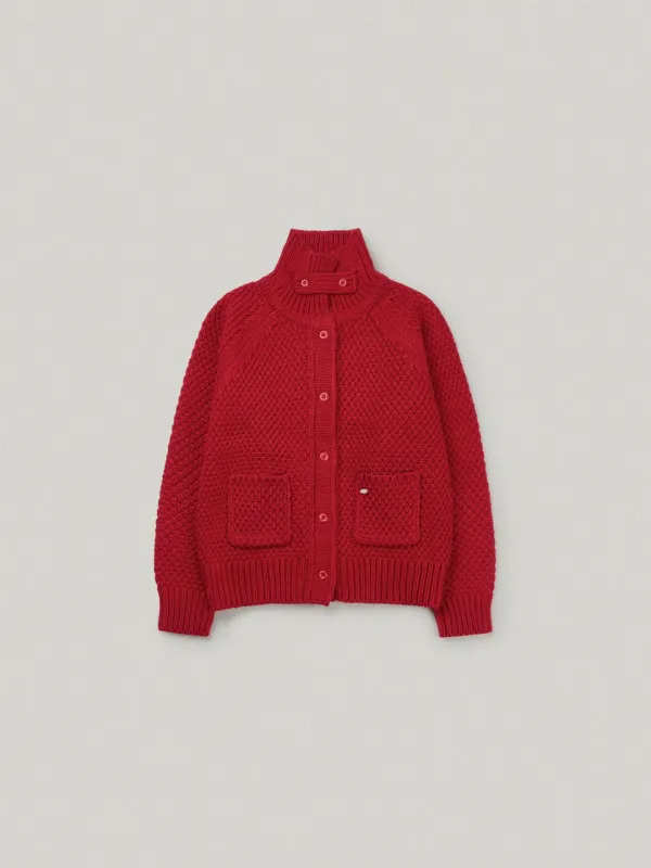 Harbor High Neck Cardigan - red하버 하이넥 가디건